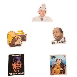 NEW! The Office Random Vinyl 5Pc Funny Laptop Stickers NEW